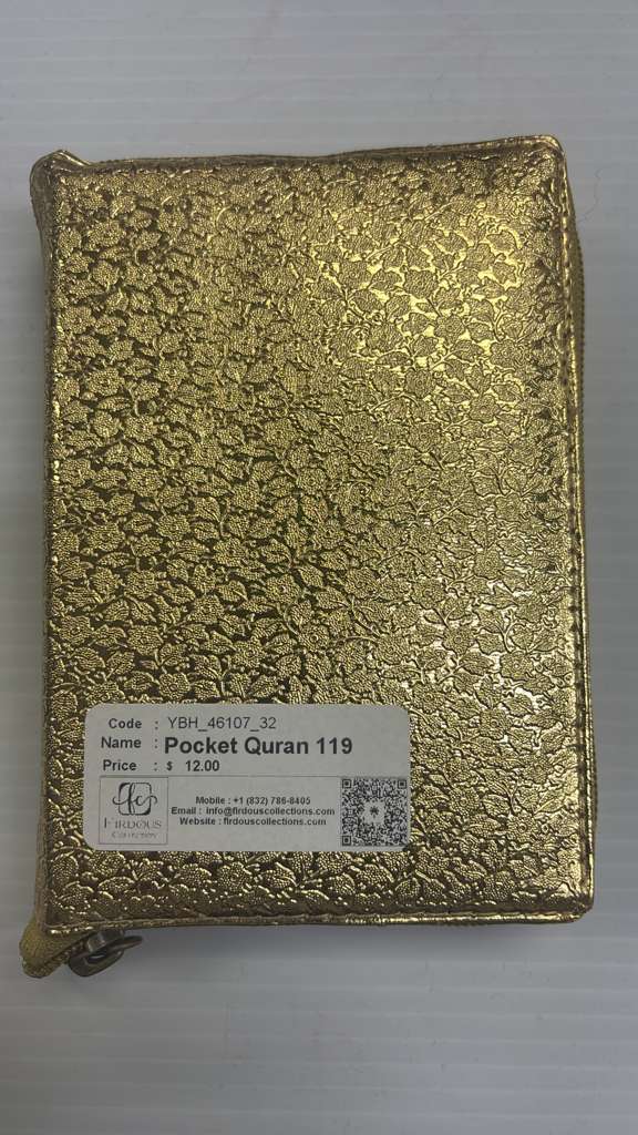 Pocket Quran 120 – Arabic Text with Zipper Cover