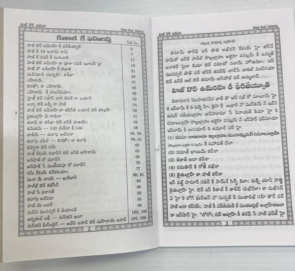 The Book of Hajj & Umrah in Telugu (DecanTraders)