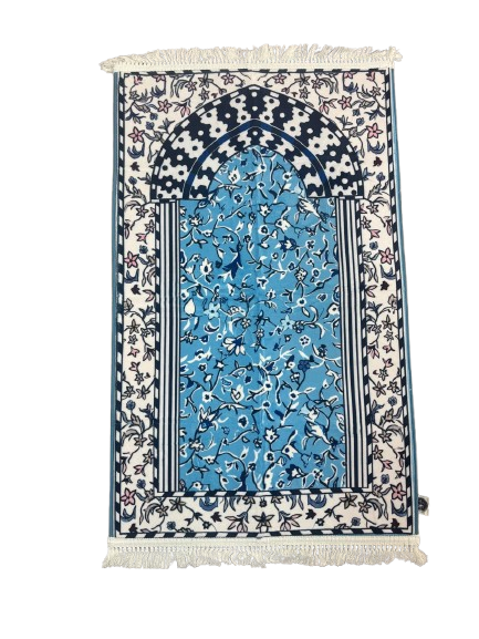 Prayer Rug Printed Haramain Style Padded 1 CM | W 70 cm x H 110 cm | W 27 Inch x H 43 Inch
