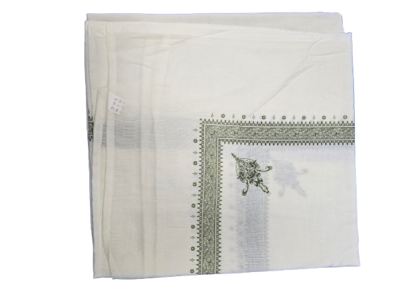 Ivory Retro Shemagh Yemeni Style  | 138 cm × 138 cm | 54 Inch x  54 Inch