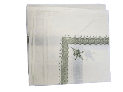Ivory Retro Shemagh Yemeni Style  | 138 cm × 138 cm | 54 Inch x  54 Inch