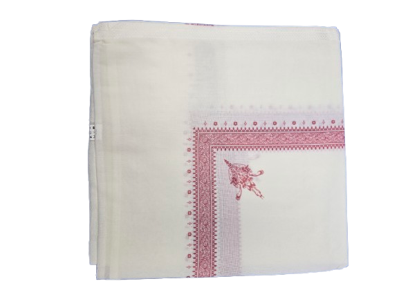 Ivory Retro Shemagh Yemeni Style  | 138 cm × 138 cm | 54 Inch x  54 Inch