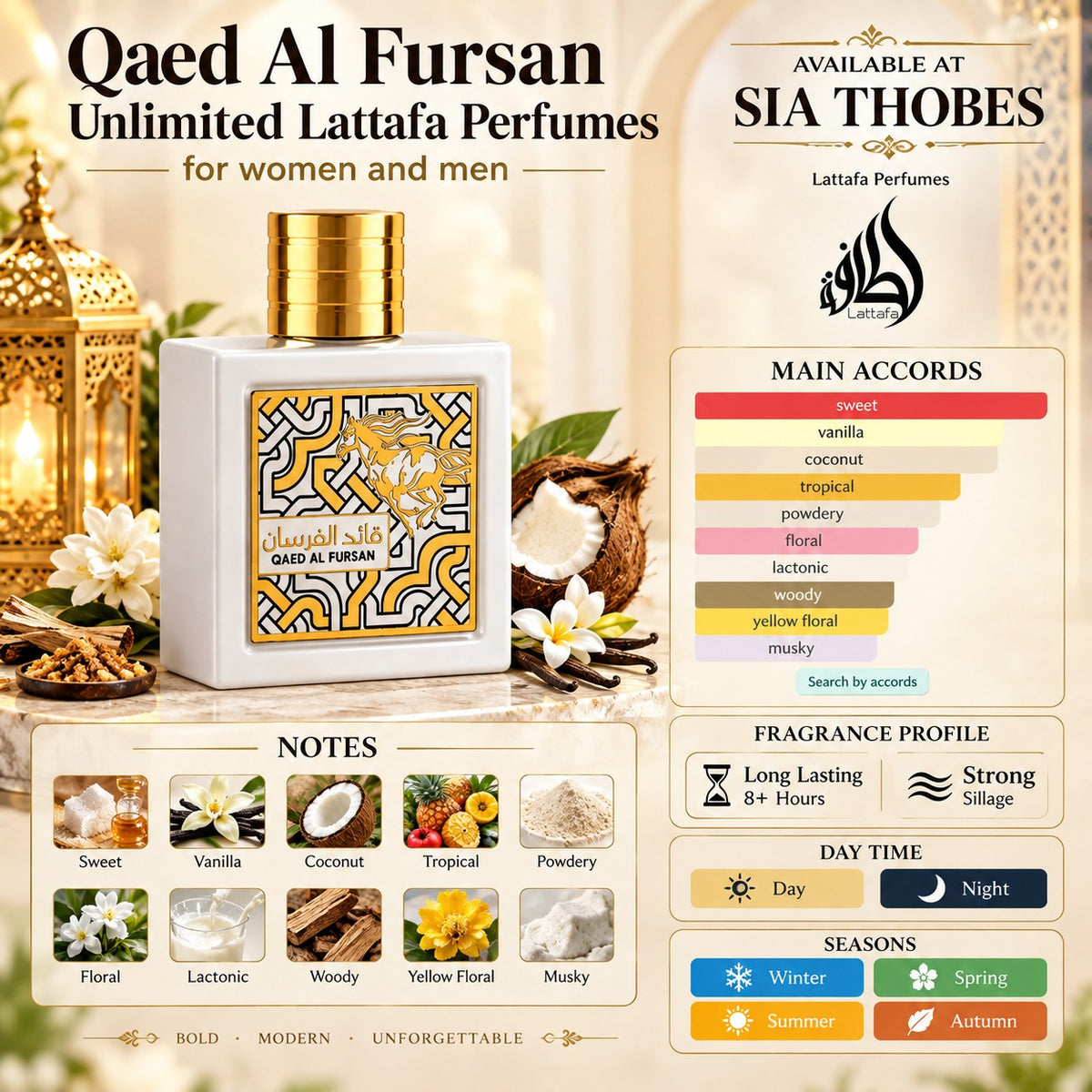 Lattafa Qaed Al Fursan Unlimited Fragrance 100ml