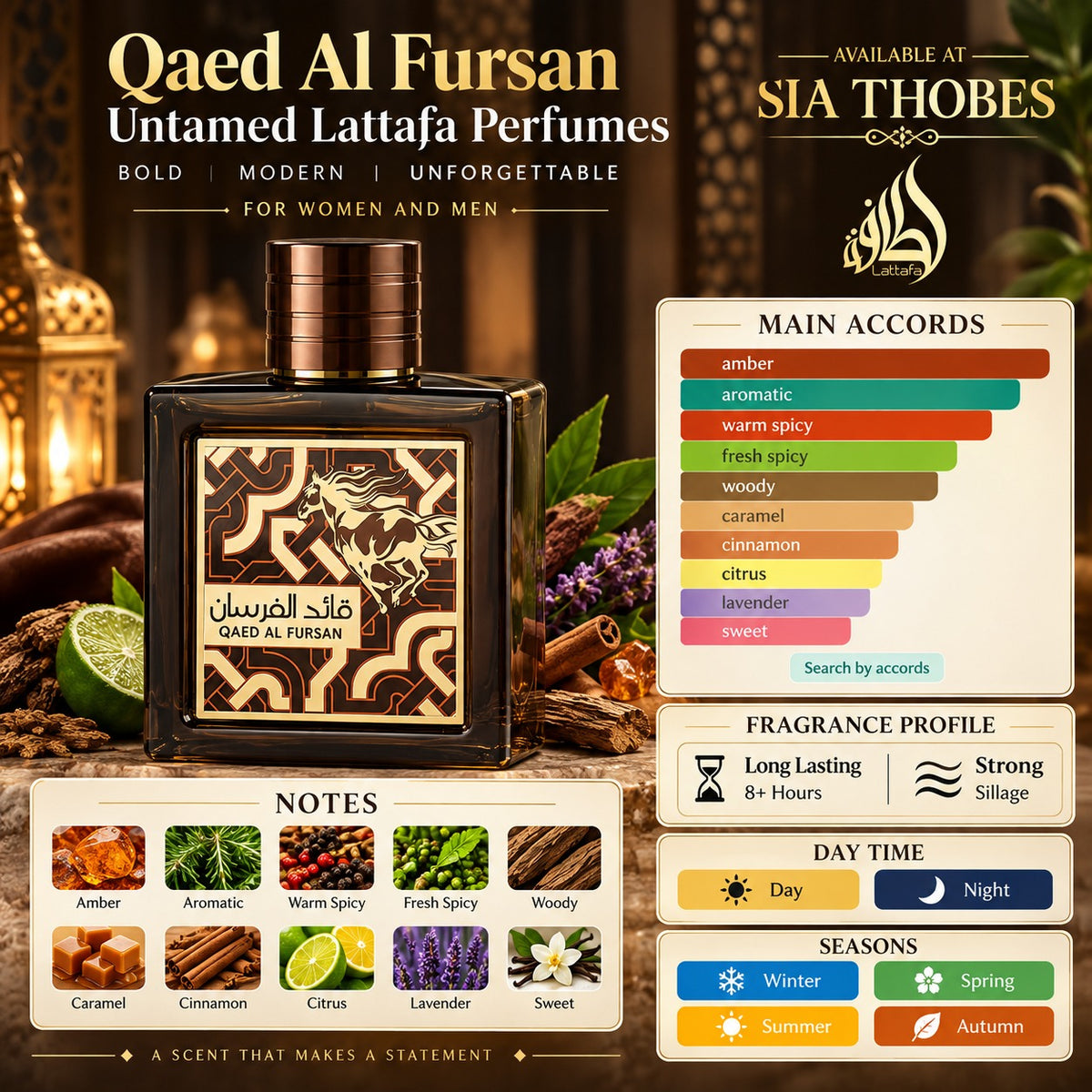 Lattafa Qaed Al Fursan Untamed Fragrance 100ml