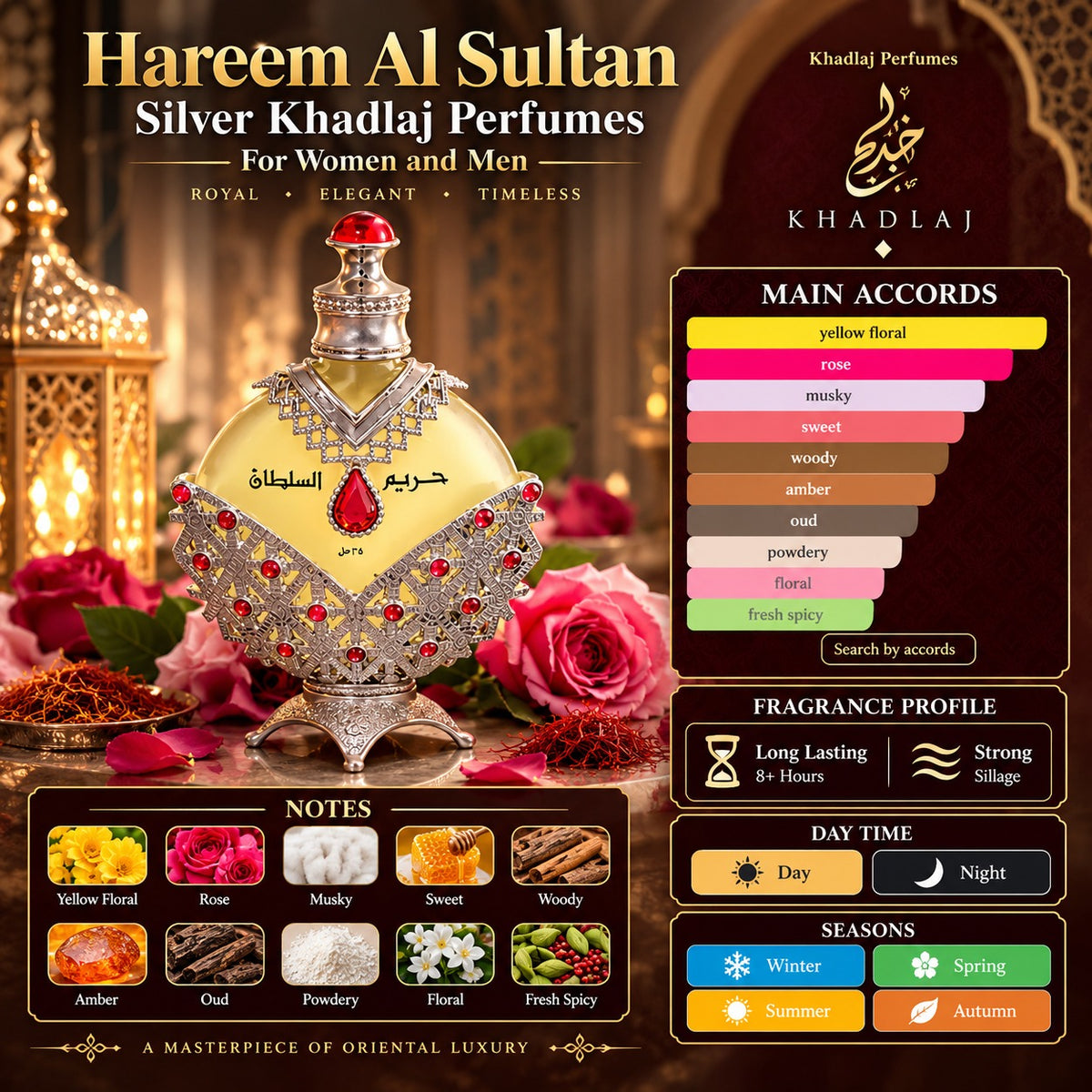 Khadlaj Hareem Al Sultan Gold Concentrated Perfume Oil 35ml