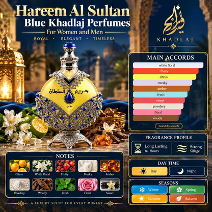 Khadlaj Hareem Al Sultan Blue Concentrated Perfume Oil 35ml