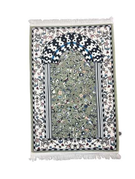 Prayer Rug Printed Haramain Style Padded 1 CM | W 70 cm x H 110 cm | W 27 Inch x  H 43 Inch
