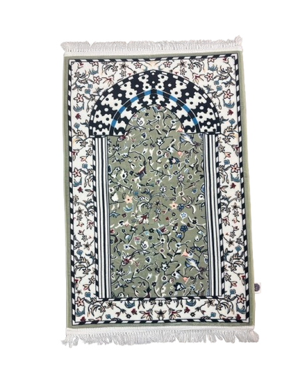 Haramain-Style Printed Prayer Rug, 70 x 110 cm, 1 cm Padded