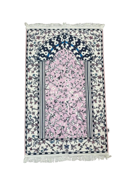 Haramain-Style Printed Prayer Rug, 70 x 110 cm, 1 cm Padded