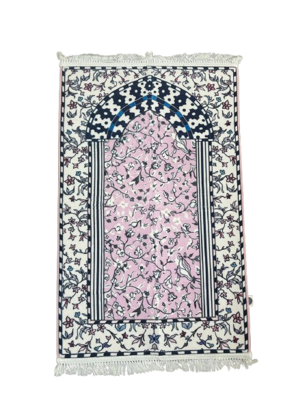 Prayer Rug Printed Haramain Style Padded 1 CM | W 70 cm x H 110 cm | W 27 Inch x  H 43 Inch