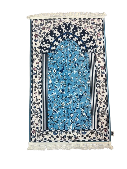 Haramain-Style Printed Prayer Rug, 70 x 110 cm, 1 cm Padded