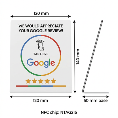 Google Review NFC Stand – English & Spanish