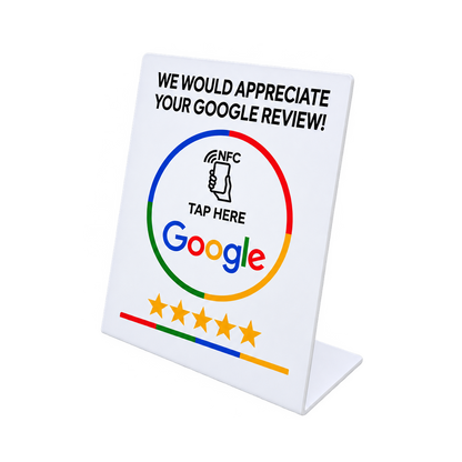 Google Review NFC Stand – English & Spanish