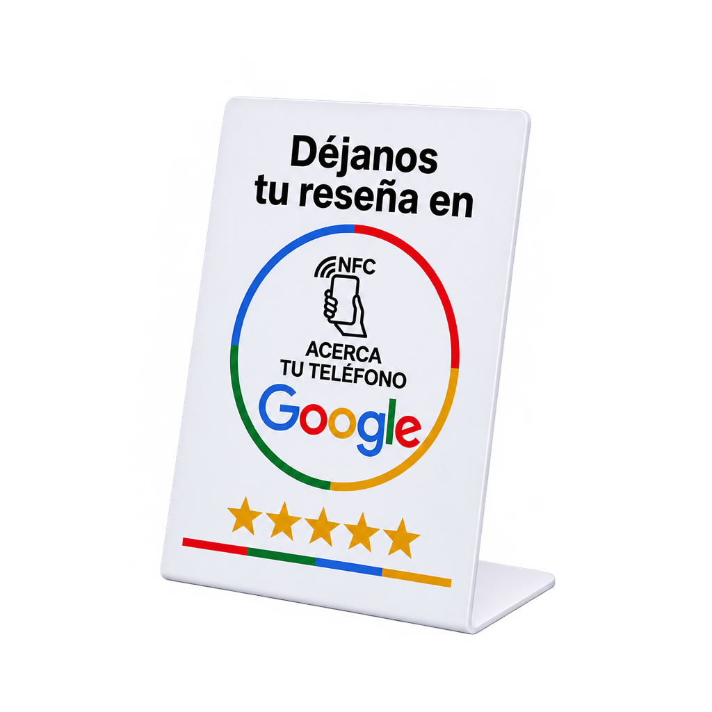 Google Review NFC Stand – English & Spanish