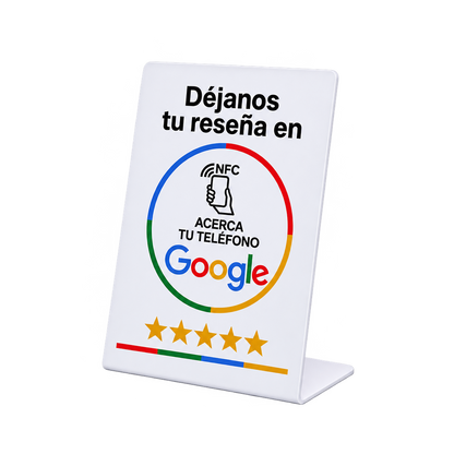 Google Review NFC Stand – English & Spanish