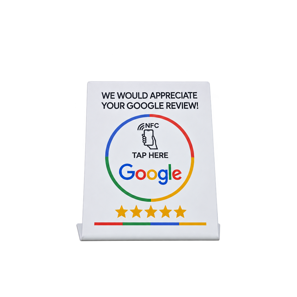 Google Review NFC Stand – English & Spanish